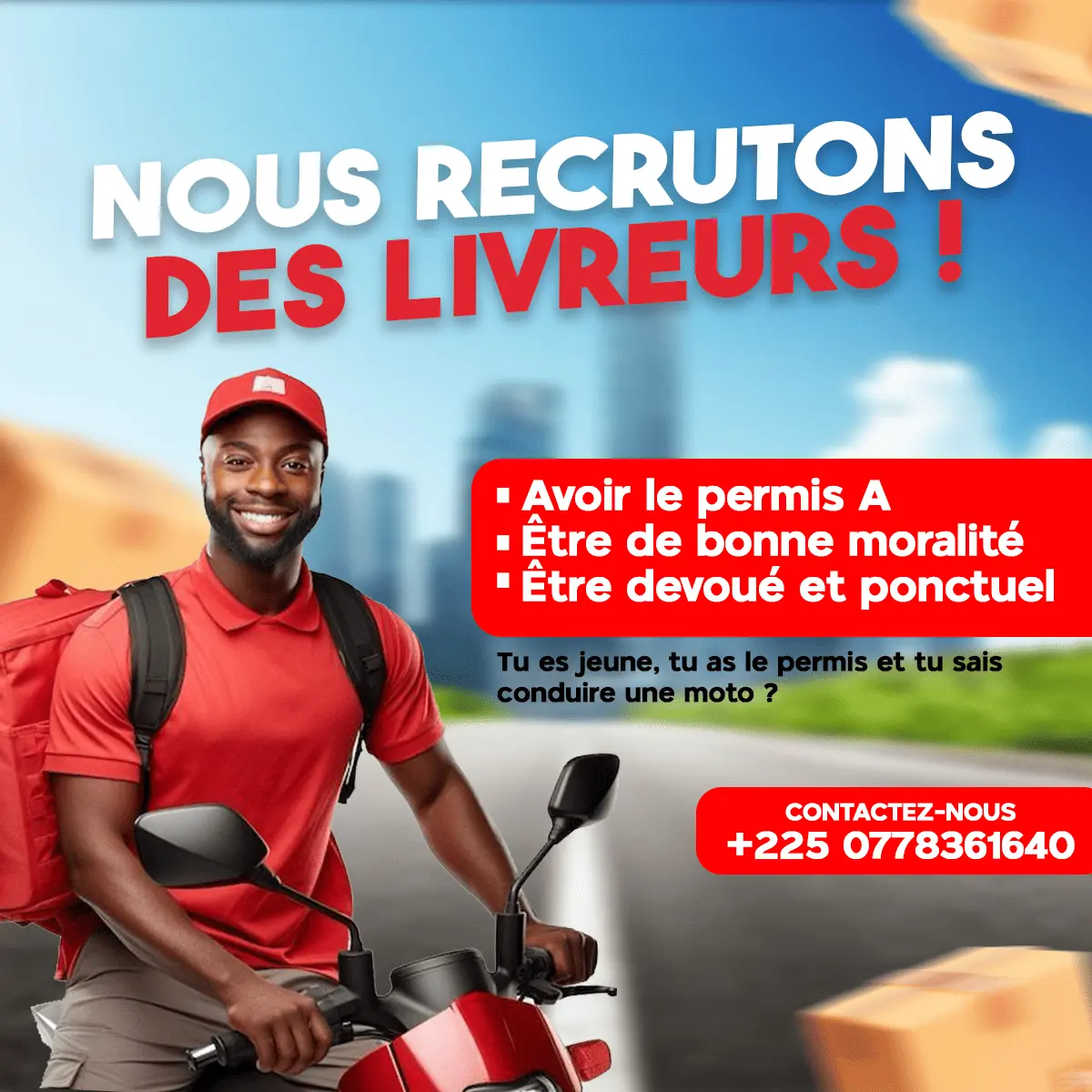 Affiche Recrutement Livreurs